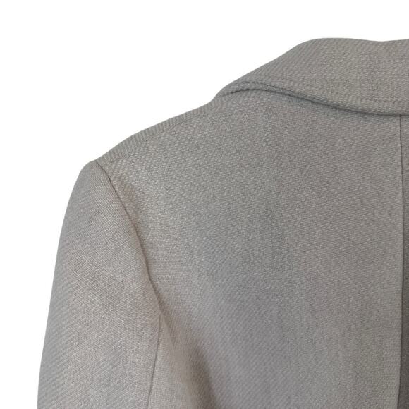 Zara Manteco Wool Blend Open Front Belted Long Coat Minimalist Chic Beige Sz XS - Picture 9 of 10